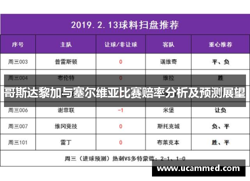 哥斯达黎加与塞尔维亚比赛赔率分析及预测展望